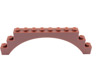 LEGO Rötlich-braun Bogen 1 x 12 x 3 ohne erhöhten Bogen (6108 / 14707)