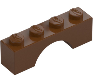 LEGO Červenohnědá Klenba 1 x 4 (3659)