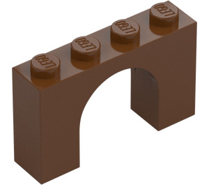 LEGO Červenohnědá Klenba 1 x 4 x 2 (6182)