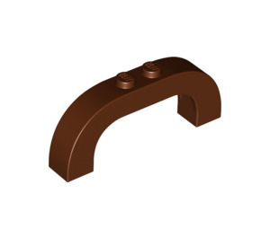 LEGO Reddish Brown Arch 1 x 6 x 2 with Curved Top (6183 / 24434)