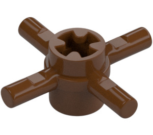 LEGO Reddish Brown Axle Connector Hub with 4 Bars Unreinforced (48723)