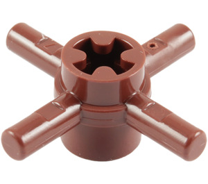 LEGO Reddish Brown Axle Connector Hub with 4 Bars Unreinforced (48723)