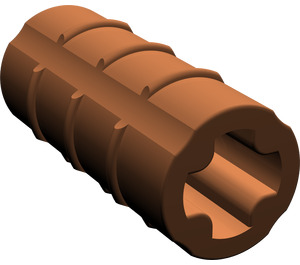 LEGO Reddish Brown Axle Connector (Ridged with '+' Hole)