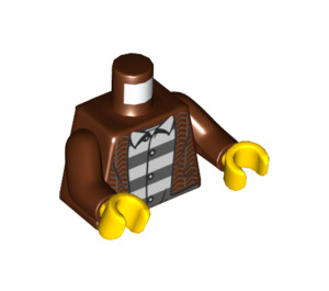 LEGO Червонувато-коричневий Bad Guy Frankie Lupelli з Beanie Капелюх Мініфігурка тулуб (973 / 76382)