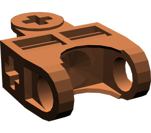LEGO Reddish Brown Ball Connector with Perpendicular Axleholes and Vents and Side Slots (32174)