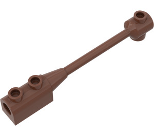 LEGO Reddish Brown Bar 1 x 8 with Brick 1 x 2 Curved (Axle Holder in Small End) (30359 / 60572)