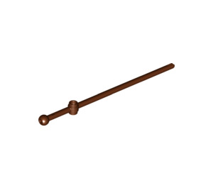 LEGO Reddish Brown Bar 12 with Hollow Studs, Towball, and Slit (6076)