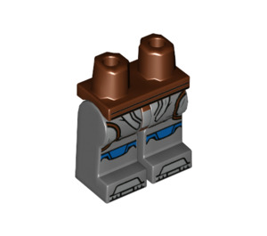 LEGO Rødbrun Bo-Katan Kryze med Hjelm Minifigur Hofter og ben (3815 / 78750)