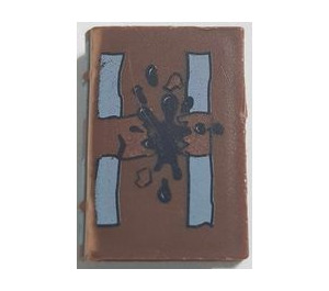 LEGO Reddish Brown Book 2 x 3 with Lock and Ink Stains (33009 / 43753)