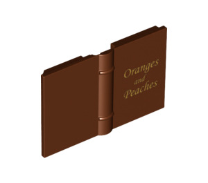 LEGO Reddish Brown Book 2 x 3 with 'Oranges and Peaches' Writing (13886 / 33009)