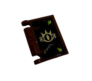 LEGO Reddish Brown Book Cover with Goblin King Eye Sticker (24093)