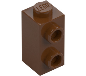 LEGO Rötliches Braun Stein 1 x 1 x 1.6 mit Zwei Seitennoppen (32952)