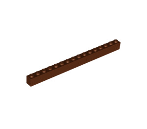 LEGO Reddish Brown Brick 1 x 16 (2465)