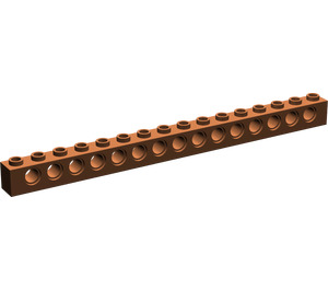 LEGO Brun rougeâtre Brique 1 x 16 avec des trous (3703)