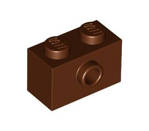 LEGO Reddish Brown Brick 1 x 2 with 1 Stud on Side (86876)