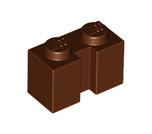 LEGO Rötlich-braun Backstein 1 x 2 mit Nut (4216)