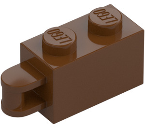 LEGO Reddish Brown Brick 1 x 2 with Hinge Shaft (Flush Shaft) (34816)