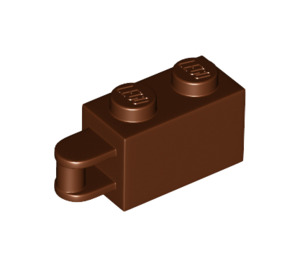 LEGO Rötlich-braun Backstein 1 x 2 mit Scharnier Shaft (Welle spülen) (34816)