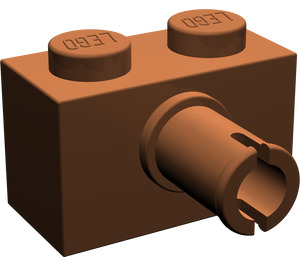 LEGO Brun rougeâtre Brique 1 x 2 avec Épingle sans support de goujon inférieur (2458)