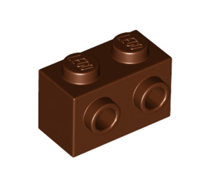 LEGO Roodachtig Bruin Steen 1 x 2 met Studs Aan een Kant (11211)