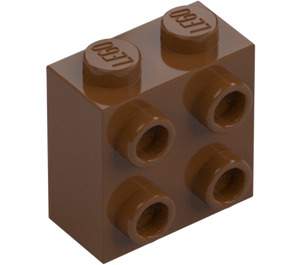 LEGO Reddish Brown Brick 1 x 2 x 1.6 with Studs on One Side (1939 / 22885)