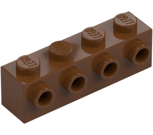 LEGO Marrone rossastro Mattoncino 1 x 4 con 4 Bottoncini su Uno Lato (30414)