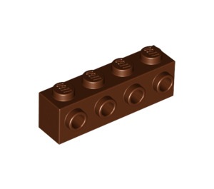 LEGO Reddish Brown Brick 1 x 4 with 4 Studs on One Side (30414)
