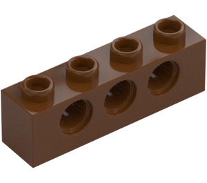 LEGO Roodachtig bruin Steen 1 x 4 met Gaten (3701)