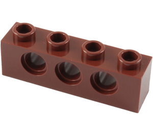 LEGO Rötlich-braun Backstein 1 x 4 mit Löcher (3701)