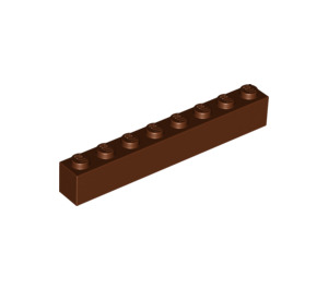 LEGO Roodachtig Bruin Steen 1 x 8 (3008)