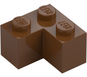 LEGO Červenohnědá Kostka 2 x 2 Roh (2357)