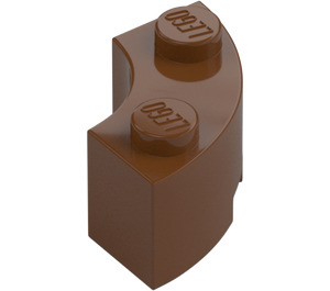 LEGO Reddish Brown Brick 2 x 2 Round Corner with Stud Notch and Reinforced Underside (85080)