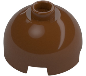 LEGO Roodachtig bruin Steen 2 x 2 Rond met Dome Top (holle nop, ashouder) (3262 / 30367)