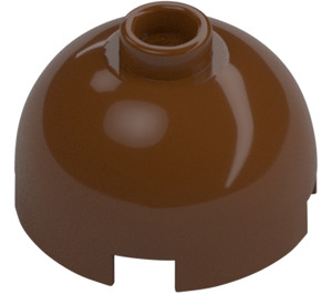 LEGO Reddish Brown Brick 2 x 2 Round with Dome Top (with Axle Holder) (3262 / 30367)