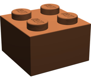 LEGO Roodachtig Bruin Steen 2 x 2 zonder kruissteunen (3003)