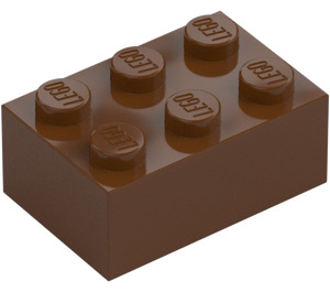 LEGO Reddish Brown Brick 2 x 3 (3002)