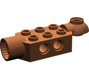 LEGO Brun rougeâtre Brique 2 x 3 avec Horizontal Charnière et Socket (47454)