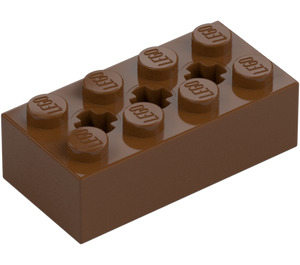 LEGO Reddish Brown Brick 2 x 4 with Axle Holes (39789)