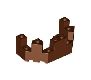LEGO Rötlich-braun Backstein 4 x 8 x 2.3 Turret oben (6066)