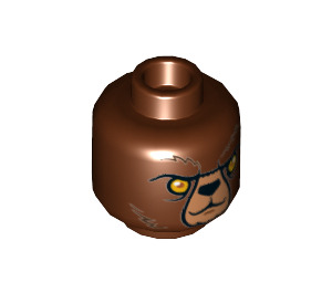 LEGO Reddish Brown Bulkar Minifigure Head (Recessed Solid Stud) (3626 / 19604)