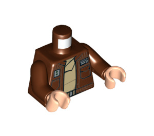 LEGO Roodachtig bruin Cassian Andor met Scarif Kleding Minifiguur Torso (973 / 76382)