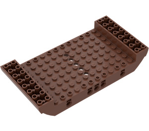 LEGO Brun rougeâtre Centre Hull 8 x 16 x 2.3 avec des trous (95227)