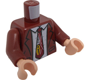 LEGO Červenohnědá Chandler Bing Minifigurka Trup (973 / 76382)