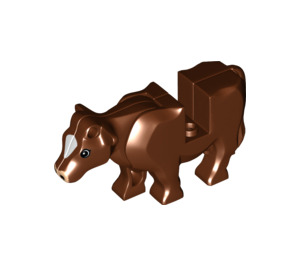 LEGO Reddish Brown Cow with White Patch on Head (64452 / 64646)