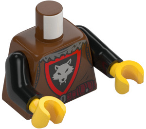 LEGO Rödaktig Brun Bedragare Minifigur Kropp (973 / 76382)