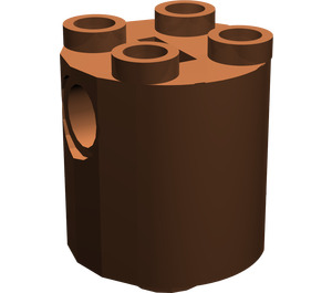 LEGO Reddish Brown Cylinder 2 x 2 x 2 Robot Body (Undetermined)