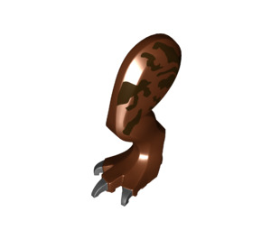 LEGO Reddish Brown Dinosaur Back Left Leg with Dark brown (98162)