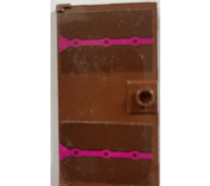 LEGO Reddish Brown Door 1 x 4 x 6 with Stud Handle with Door decoration Sticker (35290)