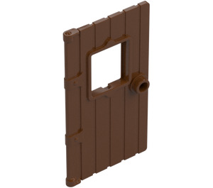 LEGO Brun Rougeâtre Porte 1 x 4 x 6 avec Fenêtre et Wood Structure (5466)