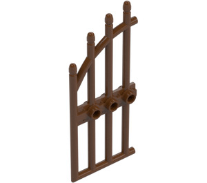 LEGO Roodachtig bruin Deur 1 x 4 x 9 Arched Gate met Bars (42448)